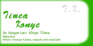 timea konye business card