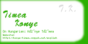 timea konye business card